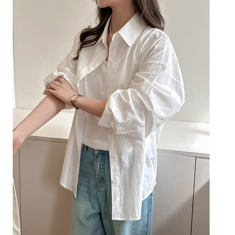 Korean Style Women's Loose Casual Plus Size Shirt
